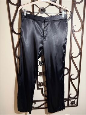 Zara Womens Black Satin Dress Pants